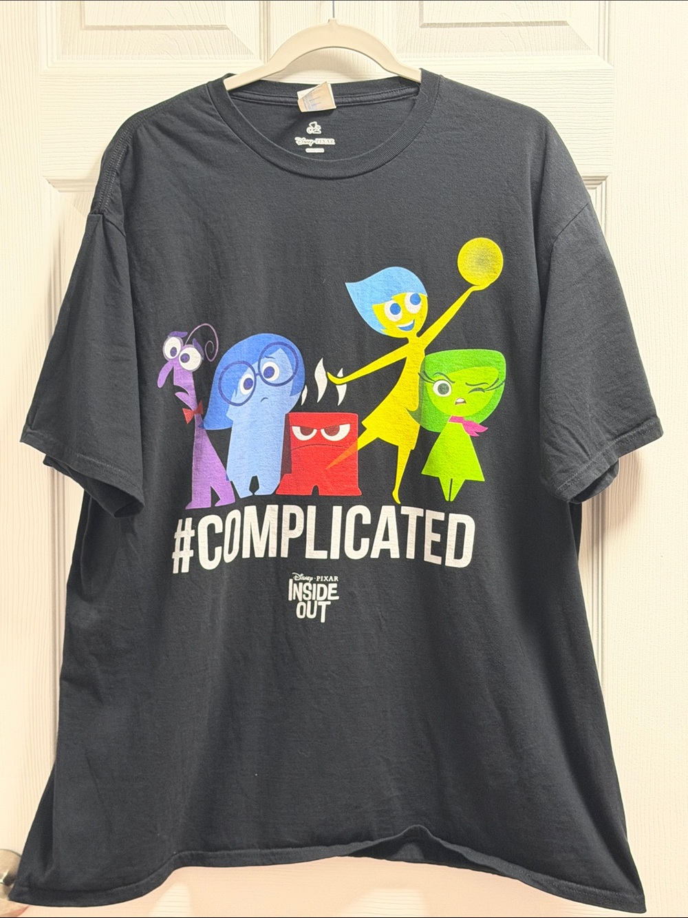 Inside Out #COMPLICATED Black Graphic Tee